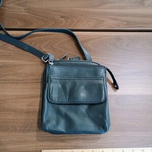 Fossil Black Leather Crossbody Bag